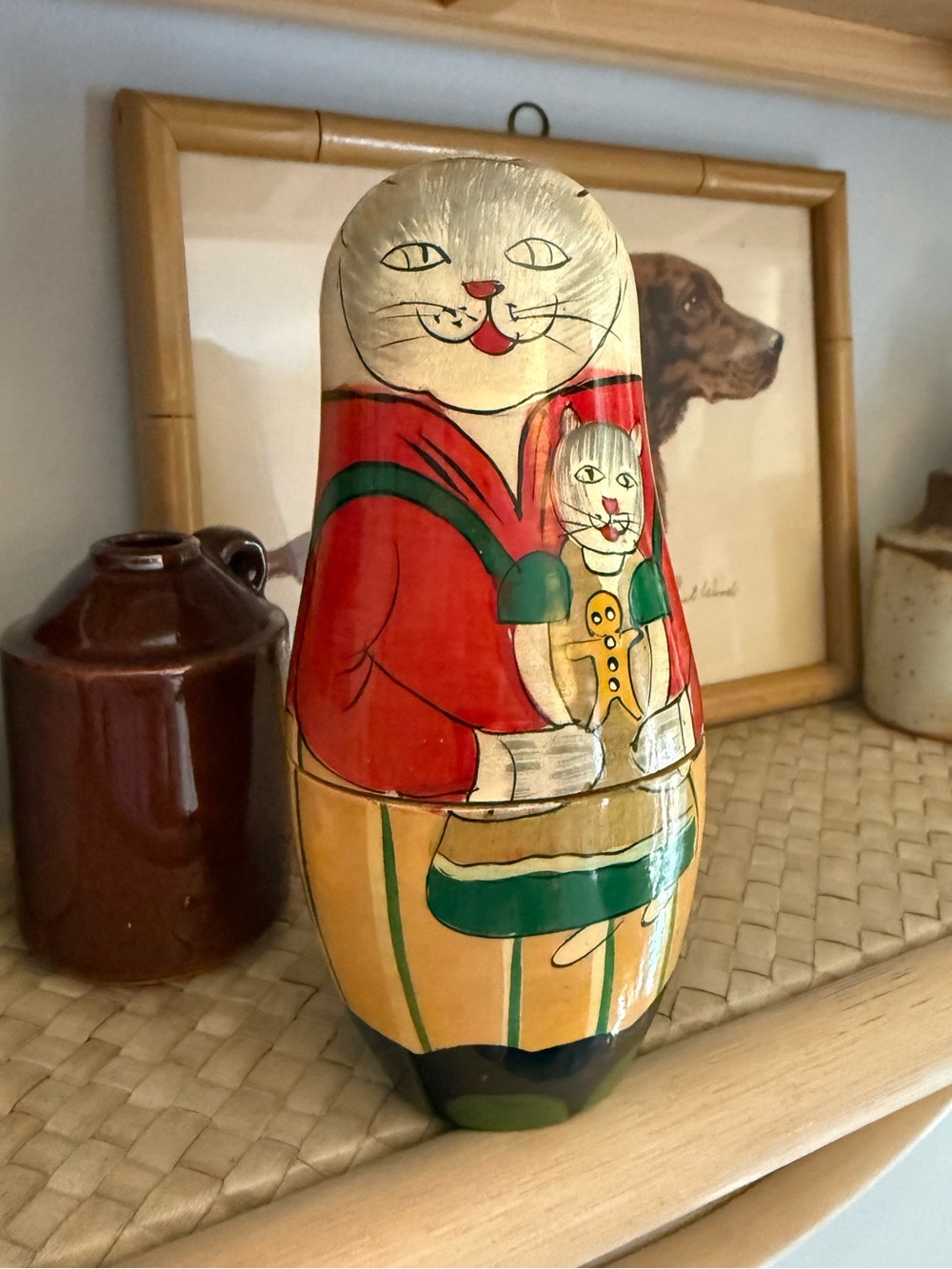 Super cute! Russian MATRYOSKA cat nesting doll. Just one nesting doll.